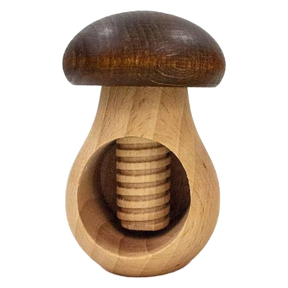 Creative Mushroom Shape Nutcracker Wooden Walnut Opener Walnut & Hard Shell Nut Opener Tool Multi-function Kitchen Tool