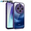 KEYSION Transparent Phone Case for Redmi 14C Soft Silicone+PC Clear Shockproof Phone Back Cover for Xiaomi POCO C75