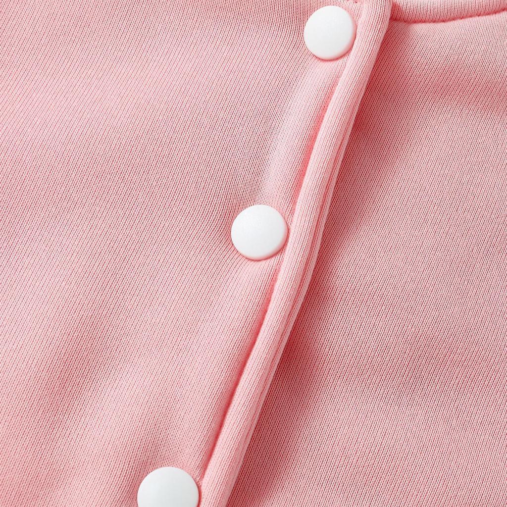 Girls' Casual Fruit Cherry Pattern Jacket - Spring/autumn Children's Fashionable Baseball Shirt