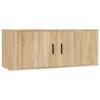 TV Stand - 3-Piece Set Maison Exclusive - Sonoma Oak - Wall-Mounted - Engineered Wood