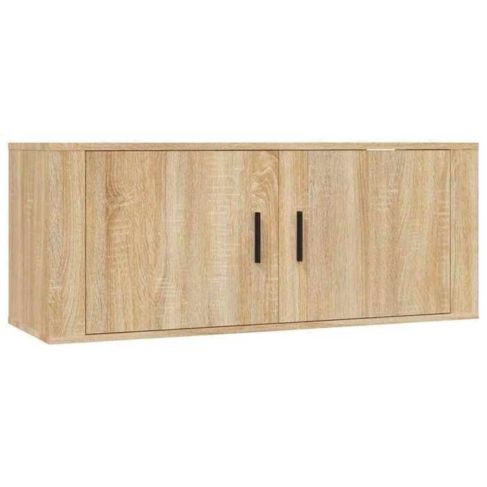 TV Stand - 3-Piece Set Maison Exclusive - Sonoma Oak - Wall-Mounted - Engineered Wood
