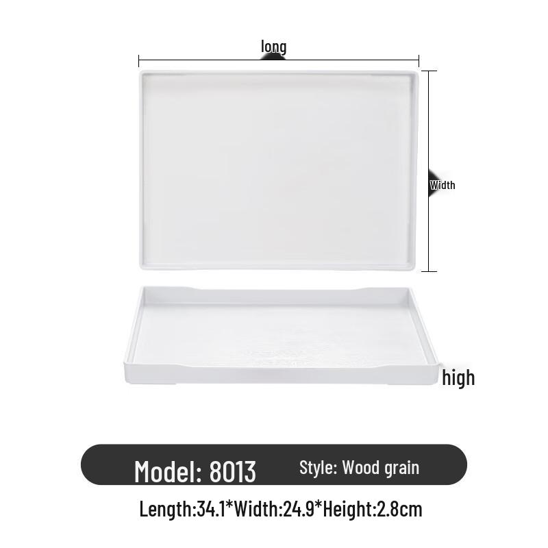 

Handon Nordic European Style Wood Grain White Serving Tray