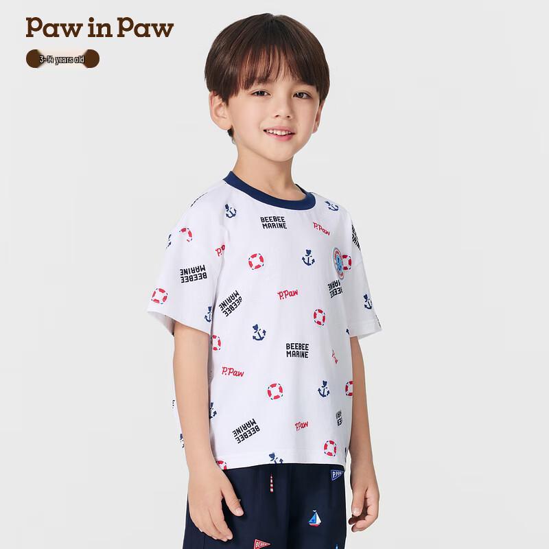 PawinPaw Boys  Cartoon Bear Short Sleeve T-Shirt 120