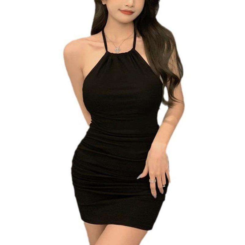 Vestido Halter Feminino Pacote Quadril Verão Doce Apimentado Desejo Puro Spice Girls Mostra Vestido Fino Sexy