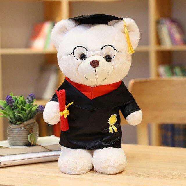 1pc 40cm Cute Stand Doctor Bear Plush Toy Stuffed Kawaii Animal Teddy Bear Doll For Kids Children High Quality Graduation Gift