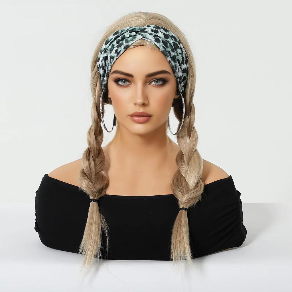 ALAN EATON Middle Part Blonde Synthetic Wigs Long Silk Straight Wig for Women Natural Looking Realistic Wig Heat Resistant Fiber