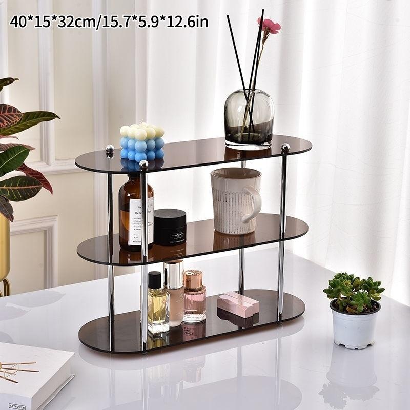 2/3 Tiers Acrylic Display Stand Desktop Cosmetics Perfume Display Display Rack Figurines Figures Cups Storage Holder INS Style