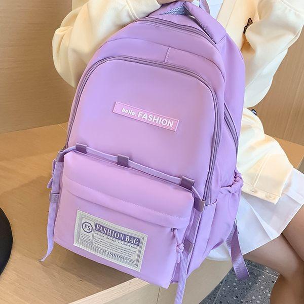 Schoolbag Mori Black and White Versatile Solid Color Backpack Women's Japan and Korea Fashion Schoolbag Men's High School Backpack Women's Backpack 