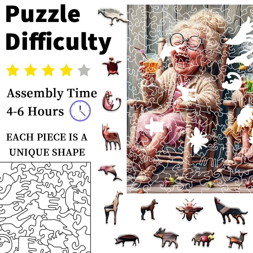 Adult Specific Wooden Puzzle - Unique Irregular Animal Shape - Suitable For Leisure Activities And Home Decoration - Ideal Gift