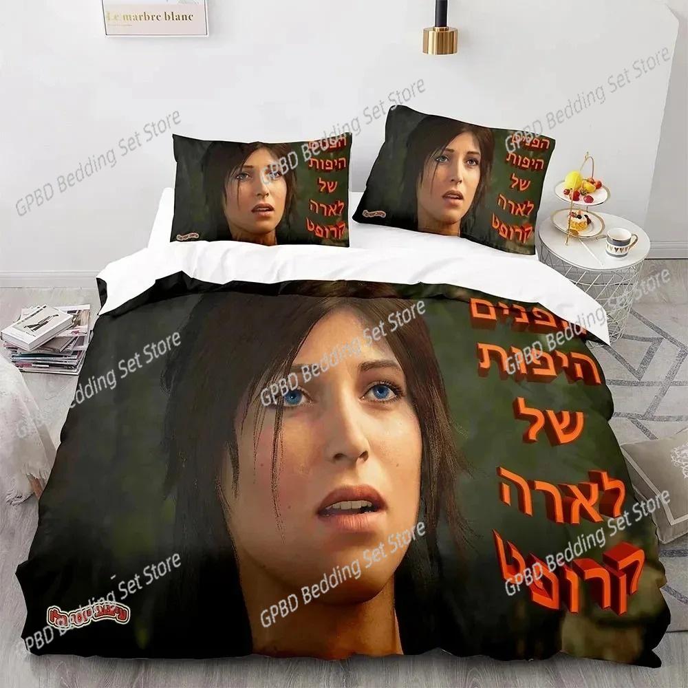 Comforter 3D Print Game Tomb Raider Bedding Set Bedroom Soft Modern S Comefortable Kids And