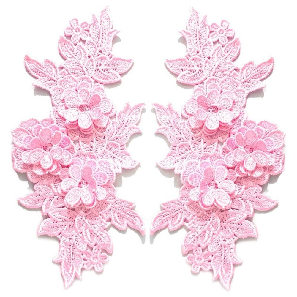 Vintage Schwere Spitze Spitzenapplikation Passendes Muster Bunte Florale Stickerei Borte DIY Design 3D Gestickter Aufnäher Kleidung Nähen