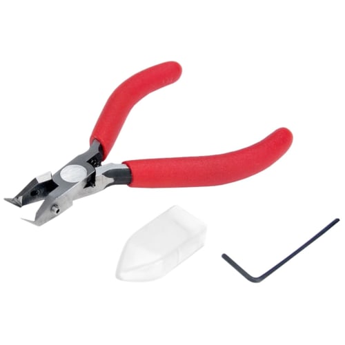 Wave Hobby Tool Series HG Fine Nippers, Bent Tip (for Gate Cutting), Plastic Model Tool, HT-490