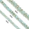 4 6 8mm Faceted Crystal Rondelle Beads Light Lake Blue Amber Glass Loose Spacer Beads For Jewelry Making DIY Bracelets Necklace