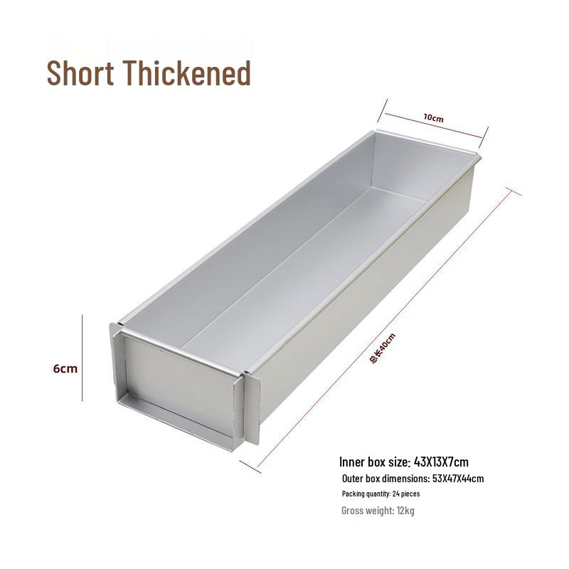 Rechthoekige Aluminium Tiramisu Vorm Lange Cakevorm