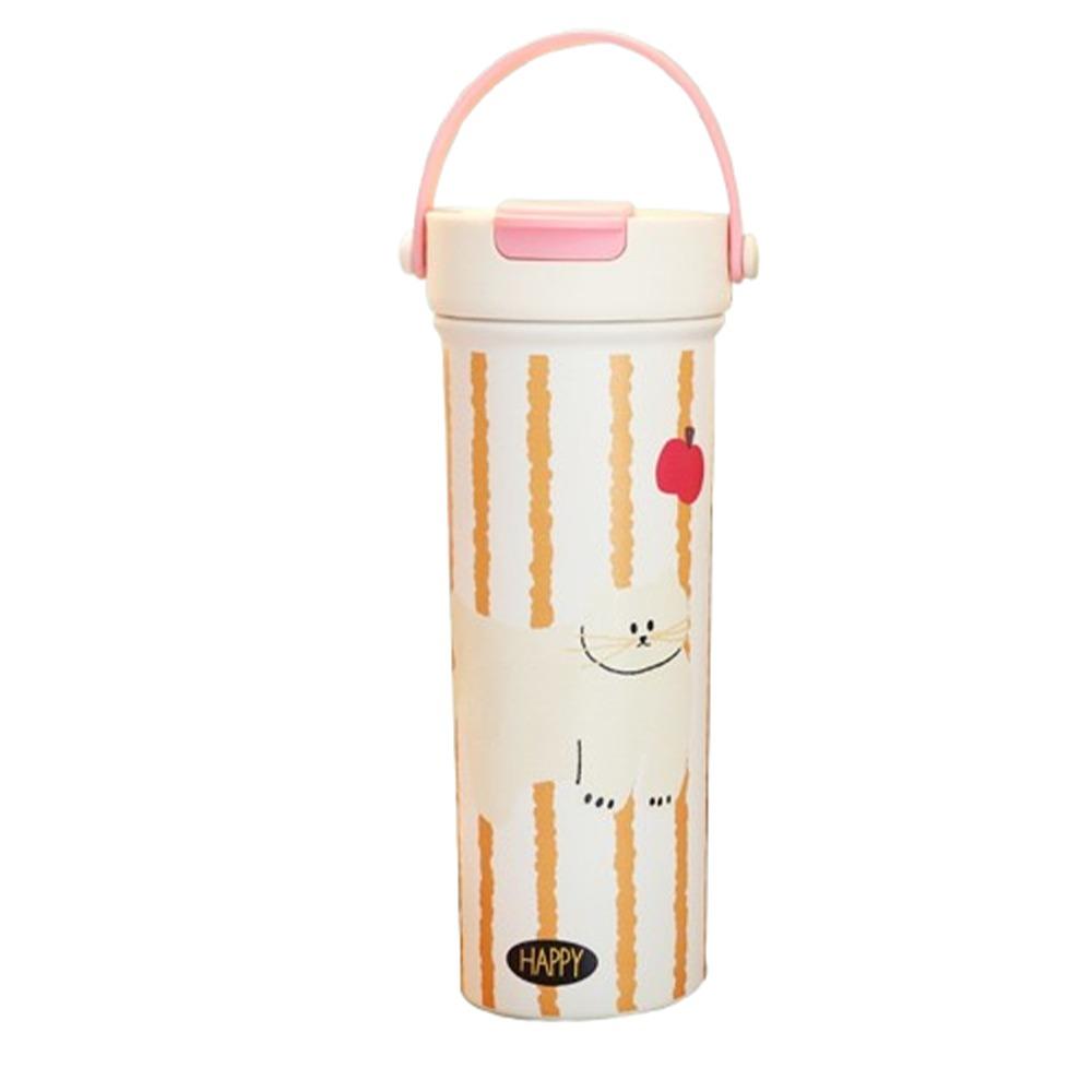 Leak-proof Insulated Cup 600ml Vacuum Flasks Water Bottle Travel Tumbler  Cold Drink