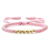Handmade Tibetan Copper Bead Thread Braided Bracelet Red Lucky Rope Prayer Wristband Bracelets for Men Women Ethnic Jewelry Gift