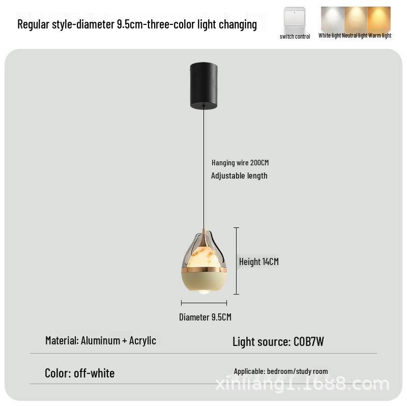 Современный итальянский минималистичный умный подвесной светильник для спальни или прихожей 7W COB