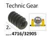 non-toxic 10PCs Vortex Rod Gear Helical Gear High-tech Part 15457 4716 27938 Accessorie Birck Compatible With Lego Building Blocks Toy
