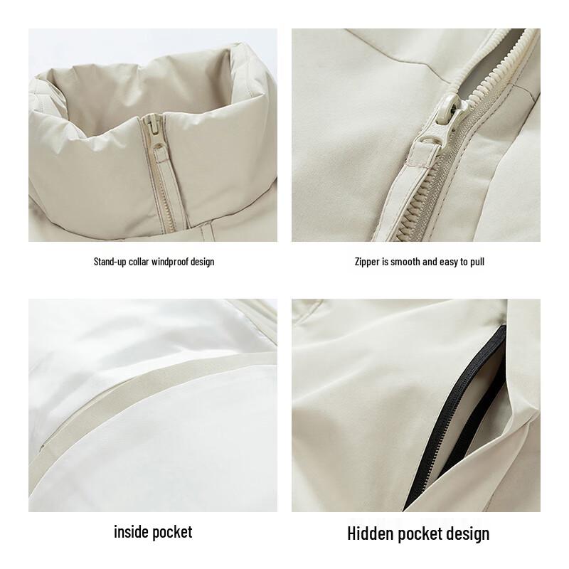 EASTERN CAMEL Men's Stand Collar Workwear Padded Jacket