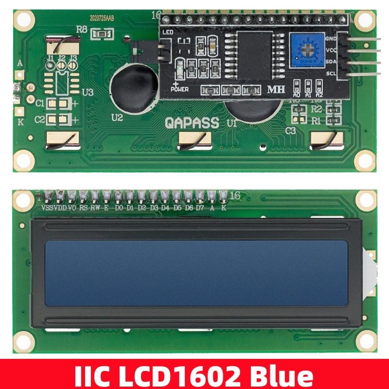 LCD1602 1602 LCD Module Blue / Yellow Green Screen 16x2 Character LCD Display PCF8574T PCF8574 IIC I2C Interface 5V for arduino