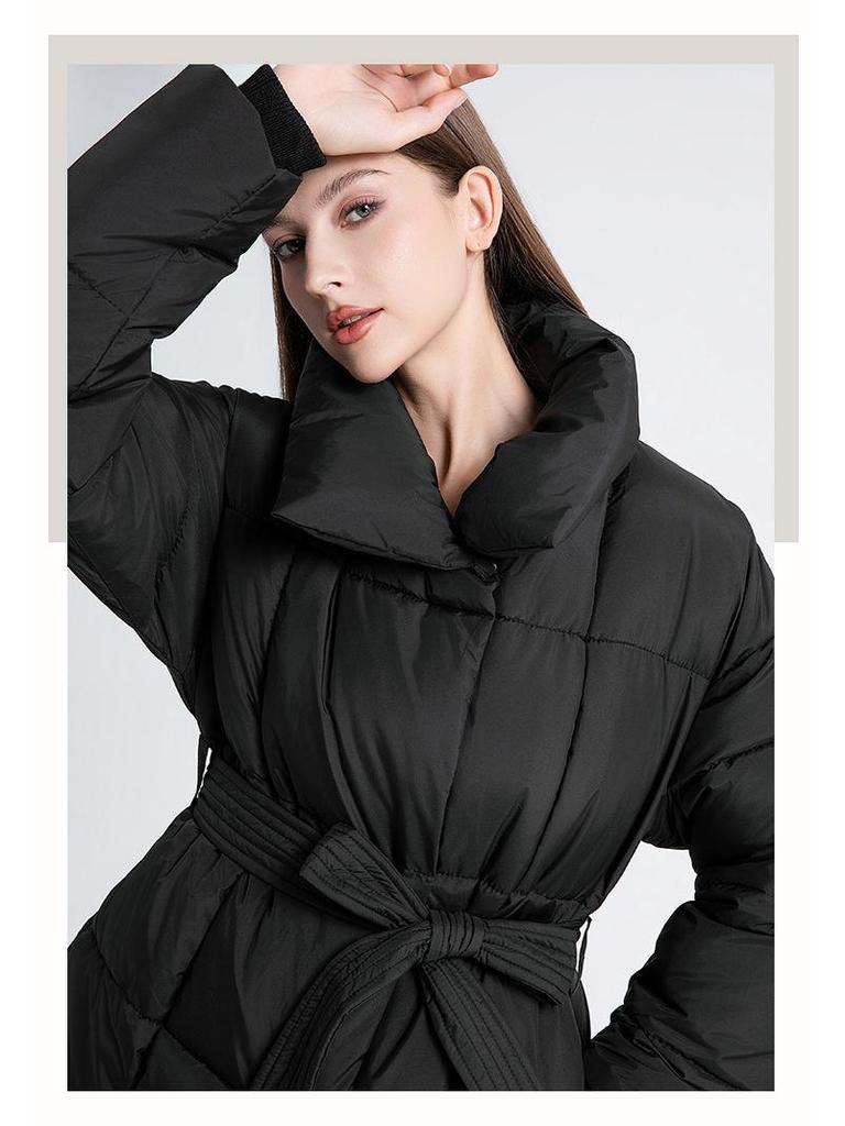 European & American Style Women's Mid-Length Down Cotton Jacket, 2024 Winter Outerwear Coat – New Design for Students