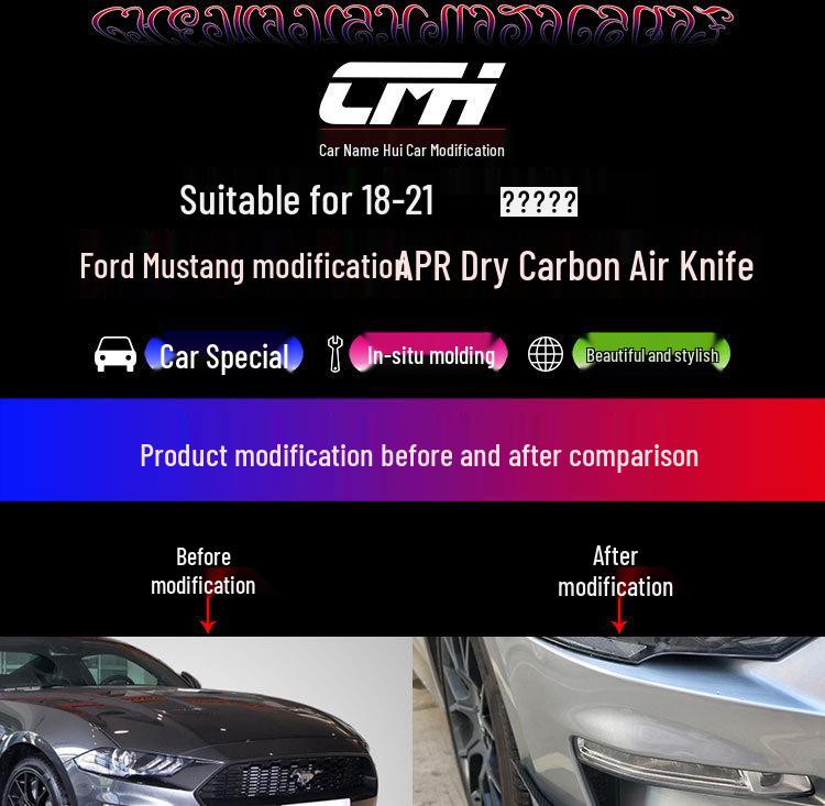 APR Carbon Fiber Wind Deflector Blade for 2018–2023 Ford Mustang Modifications