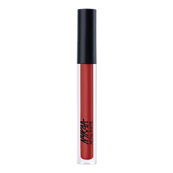 Nykaa All Day Matte Waterproof, Transfer Proof, Mask Proof, 12H Liquid Lipstick - Cool Cop