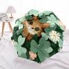 1pc Cat, Flowers Automatic Open/Close Umbrella, Portable Folding Umbrella for Everyday Use Yy250826044