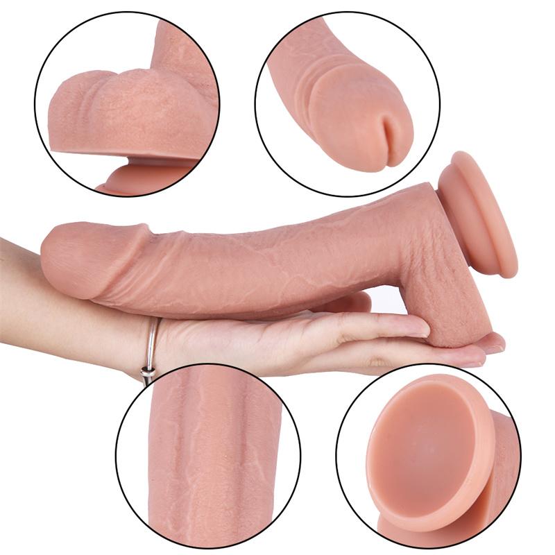 Žena Koupelna Real Feeling Super dlouhé tekuté silikonové imitace sexu Dildo produkty pro dospělé