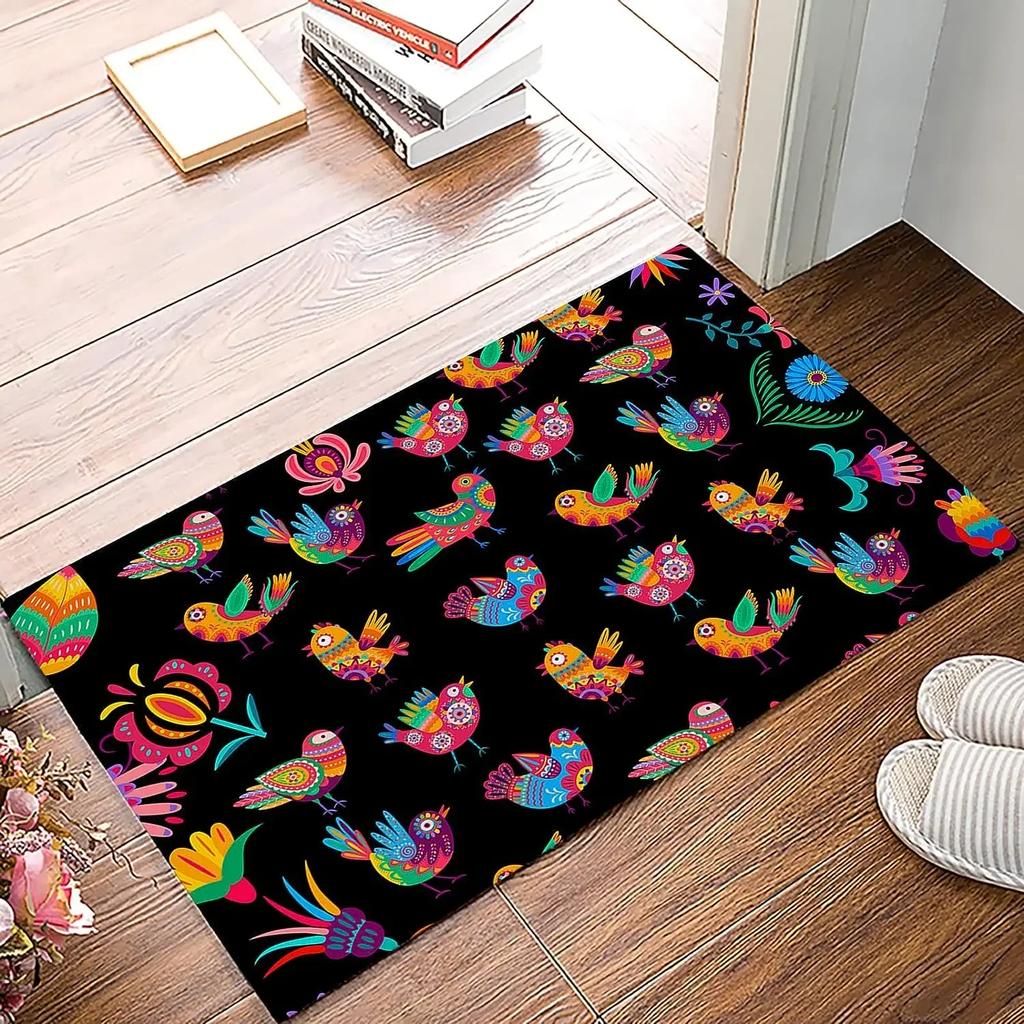 Mexikanischer Tag der Toten Eingang Fußmatte Dekoration Küche Flur Balkon Läufer Teppich Wohnzimmer Teppich Schlafzimmer Rutschfeste Bodenmatte