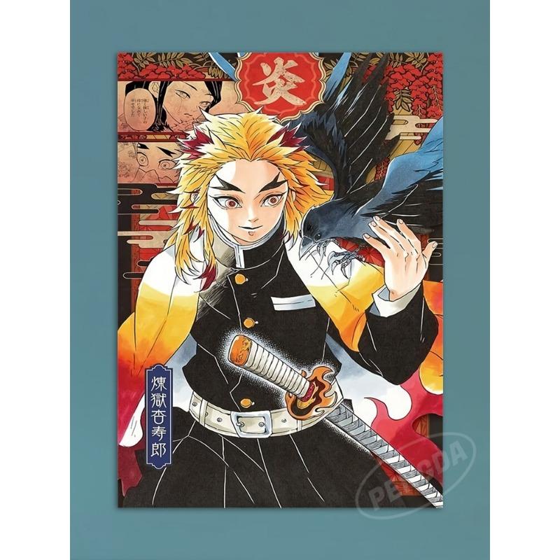 Modern Anime Canvas Wall Art  Demon Slayer Shinazugawa Sanemi Poster  Modular Home Decor for Living Room  Printed Painting