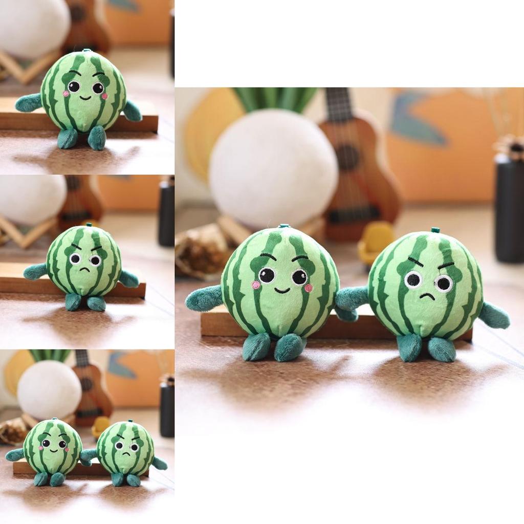 Cute Watermelon Plush Keychain With Soft Short Hair For Bag Decor And Gifts