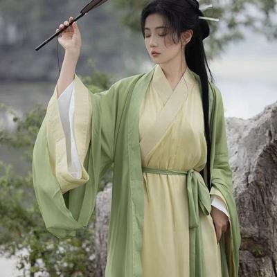 Hiina Wei ja Jini dünastiate stiilis Hanfu jumalanna teemaline naiste kleidikomplekt