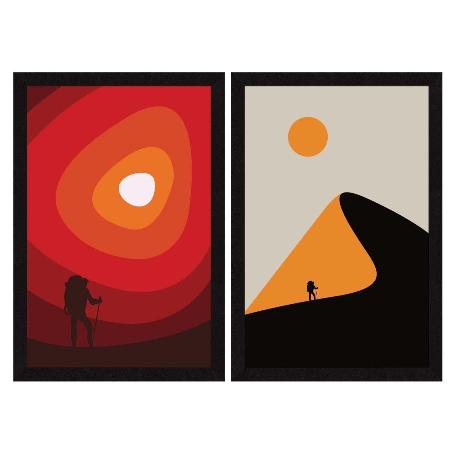 

Украшение дома - Картина для гостиной, спальни, офиса - Картина в рамке для украшения стены, Настенный декор для гостиной, набор из 2 картин Set Of 2