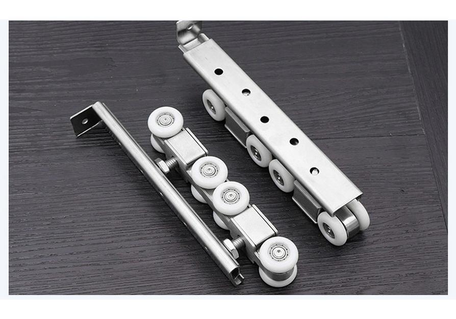 Sliding Door Silent 8-Wheel Stainless Steel Roller with Nylon Bearings for Furniture