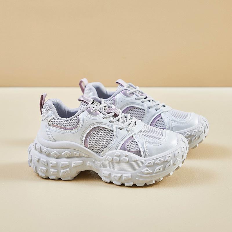 

Женские повседневные кроссовки на массивной платформе, прогулочная обувь с дышащей сеткой, нескользящие кроссовки для бега, теннисные туфли на шнуровке для женщин, легкая обувь для тренировок 37