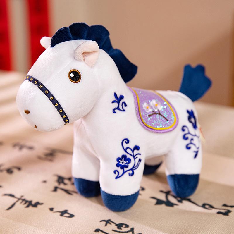 1Pcs 12/20Cm Kawaii Lifelike Animal Simulation Stuffed Doll Bag Pendant Cute Mini Horse Keychian Plush Toy Diy Decoration