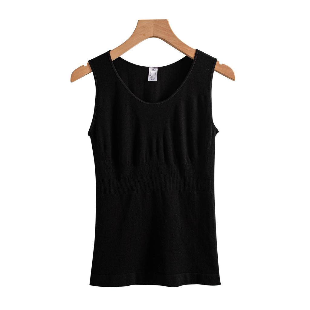 Silk Cashmere Blend Seamless Sleeveless Vest - Skin-Friendly, High-Elastic, Warm, with Beautiful Back Design