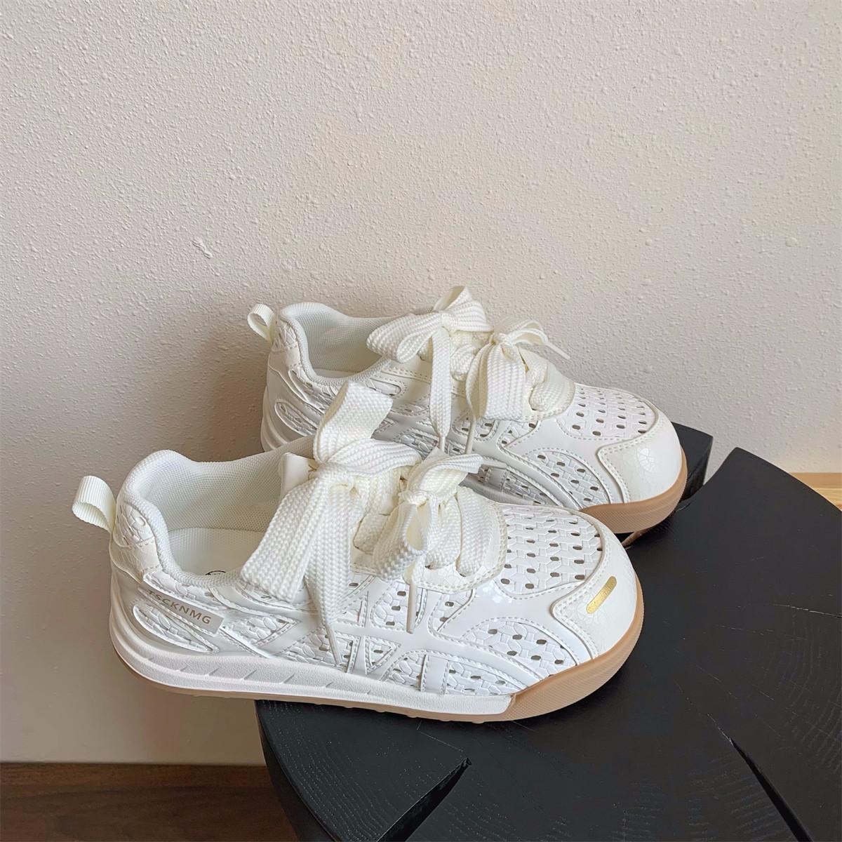 

Ugly cute platform big head mesh shoes women s breathable mesh 2025 new summer thin pink German training shoes height increase with skirt 35 бежевый