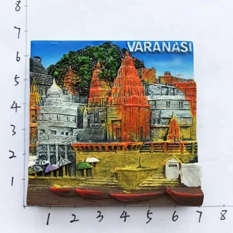 India Fridge Magnet Tourism Souvenir Rajasthan Bangalore 3D Resin Painted Crafts Magnets for Refrigerators Sticker Home Decor