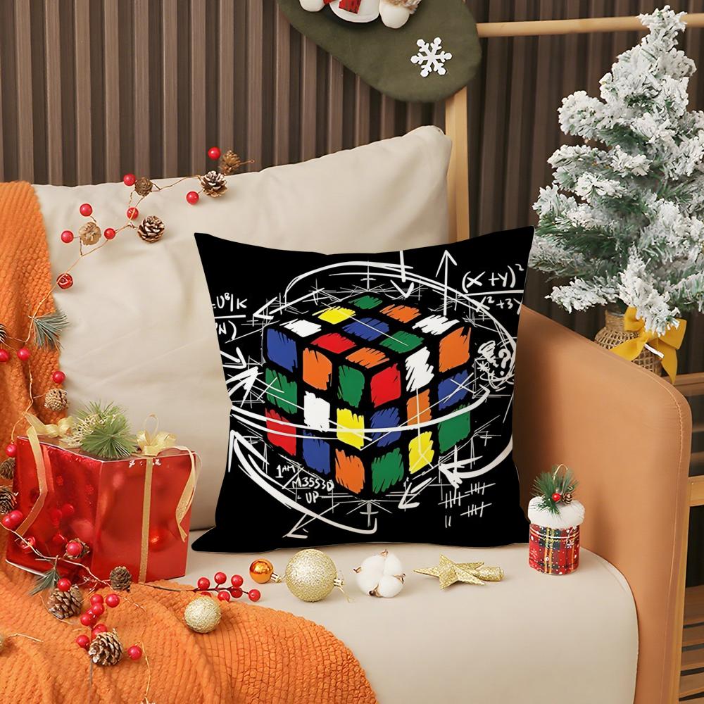 Home Personality Display Rubiks Cube Pillow Case Printing Pillowcase Living Room Sofa Cushion Cover Bedroom Room Decor