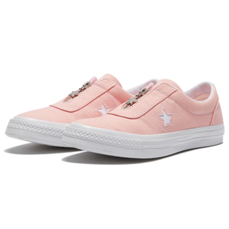 Converse One Star Classic Versatile Non-slip Wear-resistant Lightweight Low-top canvas shoes Women's Pink White