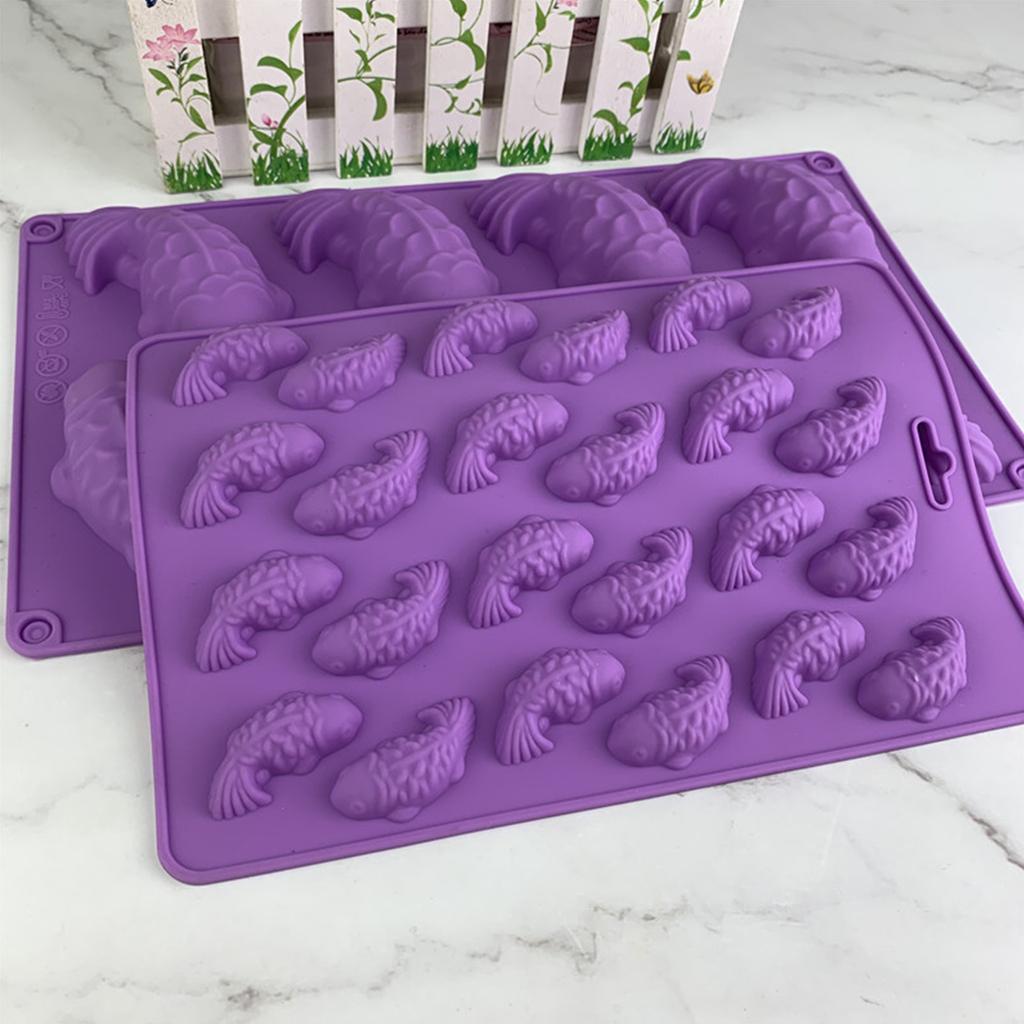 Silicone Cake Molds Carp Fish Shape Silicone Mould Fondant Chocolate Moulds for DIY Soap Crafts Decoration Baking Gadget