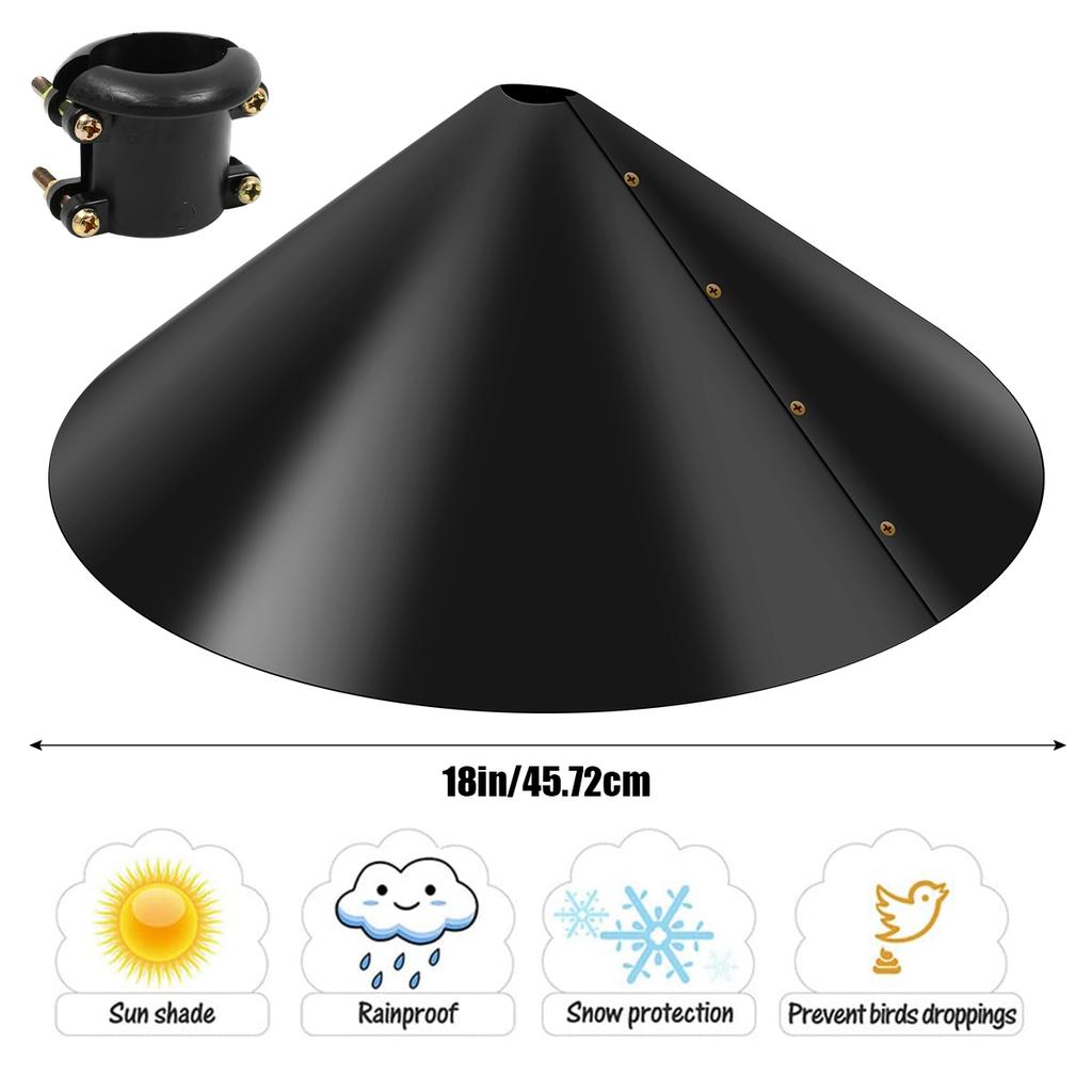 18 in Squirrel Baffle Wrap Around Squirrel Proof Baffles Durable Plastic Bird Feeder Guard with Hook Hanging Squirrel Flapper