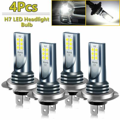 1/4pcs H7 12LED Car Headlight Bulb Kit Waterproof Car Fog Light Bulbs Super-Bright 6000K White Led Lamp Automobile Accessories