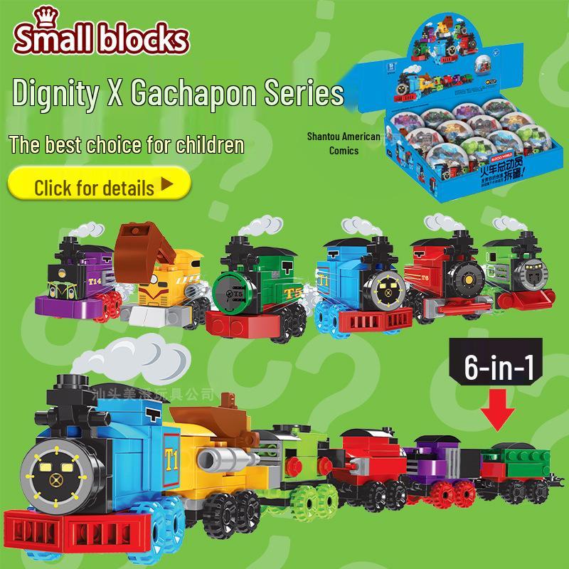 Quality 6-in-1 Educational Mini Train Building Blocks for Kids