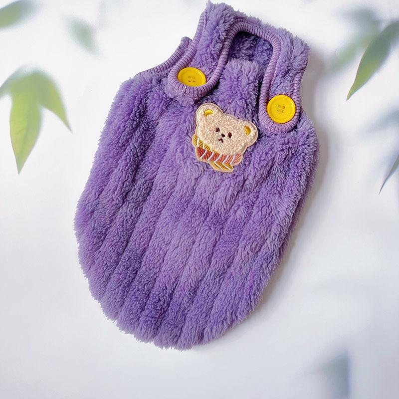 Autumn/Winter Double Sided Velvet Warm Vest Dog Thickened Vest Teddy Warm Plush Clothes Puppy Clothes Designer Dog Clothes