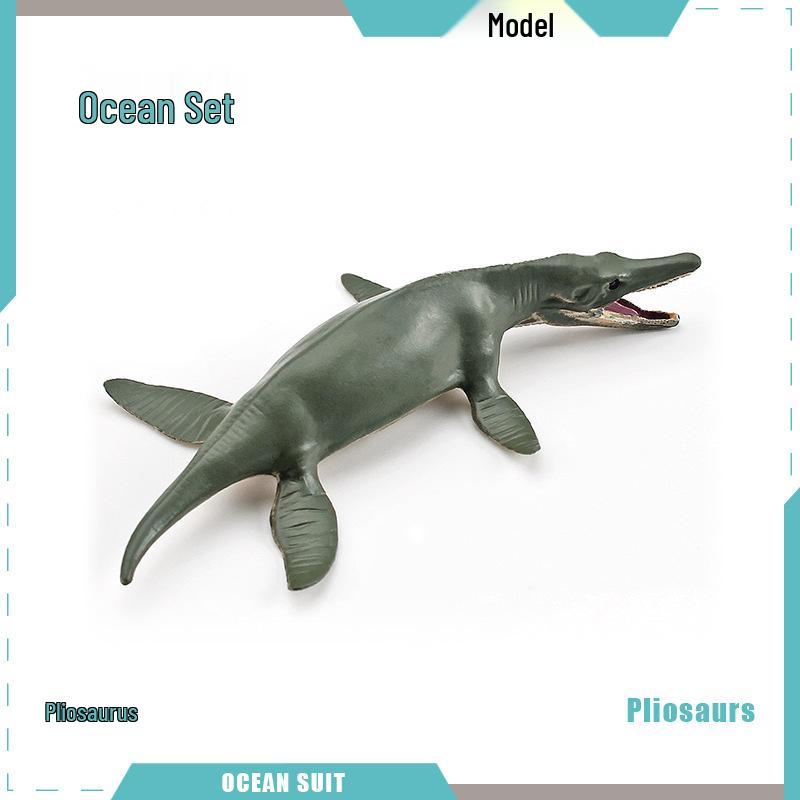 Children's Marine Animal Model Set: Mini Whale, Shark, Dolphin, Turtle, Sea Lion