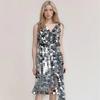 1 Yard Monochromatic Big Square Shiny Mesh Base Fabric Costume Sequin Fabric Women Evening Banquet Dress Sewing Diy Sold By Yard