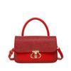 2025 New Trend Versatile Messenger Bag Simple and Fashionable Women's Small Bag PU Texture Women's Bag Niche Casual Small